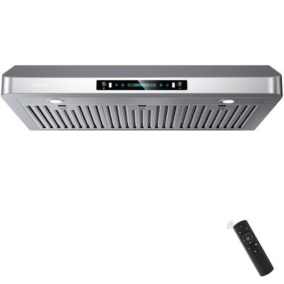 IKTCH 30/36/42 Inch Under Cabinet Range Hood, 900-CFM 4 Speed Touch Control, Ultra-Quiet Kitchen Exhaust with Gesture Sensing