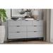 Origins by Alpine Milo 7 Drawer Dresser in Light Slate Grey