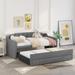 Modern Twin Size Upholstered Daybed with Trundle and 3 Drawers