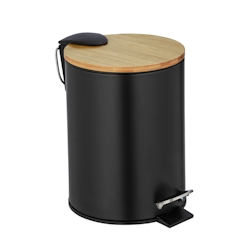WENKO Treteimer Mod. Tortona Schwarz matt Image