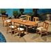 Grade-A Teak Dining Set: 6 Seater 7 Pc: 94 Double Extension Oval Table And 6 Osborne Chairs (2 Arm & 4 Armless Chairs) Patio WholesaleTeak #WMDSWVm