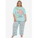 Plus Size Women's Disney The Little Mermaid Ariel Pajama 2-Piece Set T-Shirt & Pants by Disney in Teal (Size 1X (14-16))