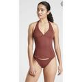 Athleta Swim | Athleta Sculpted Halter Tankini Swimsuit Top Sienna Rust Women’s Sz 32b Nwt | Color: Brown/Red | Size: 32b