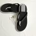 Adidas Shoes | Adidas Comfort Flip Flops Slides Women’s Size 10 | Color: Black/White | Size: 10