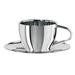 Oggi Brew Stainless Steel Cup & Saucer (175 Ml, 6 Oz) Stainless Steel in Gray | 12 fl.oz | Wayfair 6639.