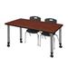 Regency Romig Kee Adjustable Height Rectangle 2-Student Activity Table & Chair Set Laminate/Metal | 34 H x 48 D in | Wayfair MT4824CHAPCGY45BK