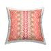 Stupell Industries Pink Geometric Boho Pattern Printed Throw Pillow Design By Flora Kouta Polyester/Polyfill blend | 18 H x 18 W x 7 D in | Wayfair