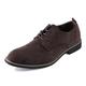 Mens Suede Shoes Brogues Dress Shoes Classic Casual Oxfords Formal Lace-ups Derbys Shoes Darkbrown UK 11