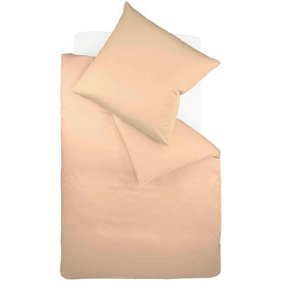 Bettwäsche FLEURESSE "Colours in 135x200, 155x220 oder 200x200 cm", beige (sand), B/L: 155cm x 200cm, , Mako-Satin, B/L: 80cm x 80cm, Mako-Satin, Obermaterial: 100% Baumwolle, Bettwäsche, Bettwäsche aus 100% Baumwolle, uni, mit Reißverschluss Image