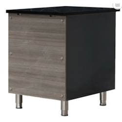 Kassentisch Edelstahl Granit schwarz Kassentheke Ladentheke 400x820x870mm Image