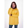 Regenjacke DEPROC ACTIVE "Friesennerz NEW ELLESMERE", Damen, Gr. 44 (L), gelb, Obermaterial: 100% Polyurethan;Futter: 100% Polyester, casual, figurumspielend, Langarm gerader Abschluss mit Druckknopf, Jacken, auch in Großen Größen erhältlich