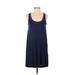 Splendid Casual Dress - Shift Scoop Neck Sleeveless: Blue Print Dresses - Women's Size X-Small