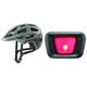 uvex Finale 2.0 - sicherer MTB-Helm für Damen und Herren & Plug-in LED XB048 Licht - passend für uvex Finale & uvex True Modelle - Dauer- oder Blinklicht - Black-red - one Size