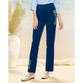 Draper's & Damon's Women's Summer Bouquet Denim Pants - Denim - S - Misses