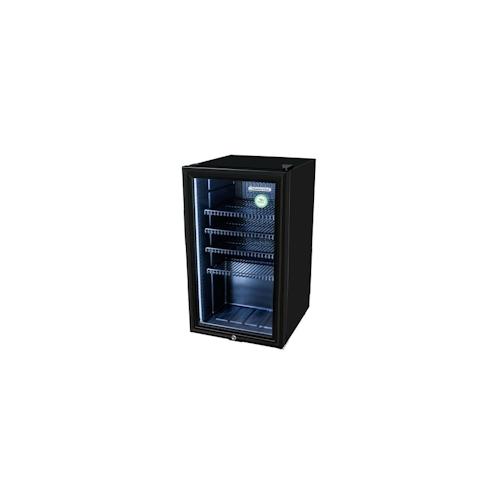 Gastro-Cool – Flaschenkühlschrank mit Glastür – Gastronomie – Bar – schwarz – LED – KW90