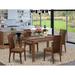 East West Furniture Dining Table Set Consist of a Dining Room Table and Linen Fabric Chairs, Mahogany (Pieces Options)