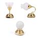 3 PCS 1/12 Dollhouse Decoration Modern Design mini size led Lamp Model - Wall Lamp Ceiling Lamp and table lamp