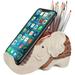 Pen Pencil Holder With Cell Phone Stand Multifunctional Elephant Shaped Resin Container Desk Organizer Cute Desk Accessories Elephant Gifts For Women Kids Home Office Decoration Sky Blue