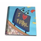 3dRose Kikeo I love Futbol sign - Memory Book 12 by 12-inch