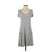 Rolla Coster Casual Dress - A-Line: Gray Solid Dresses - Women's Size Small