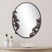 Seahorses and Sealife Oval Wall Mirror Bronze , Bronze