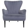 Mendler Lounge-Sessel HWC-K37, Cocktailsessel Polstersessel Sessel, Samt ~ grau