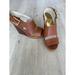 Michael Kors Shoes | Michael Kors Tan Wedge Sandal Size 8 | Color: Tan | Size: 8