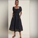Anthropologie Dresses | Anthropologie Francesca Tiered Midi Dress | Color: Black | Size: L