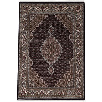 Orientteppich WOVEN ARTS "Tabriz Mahi, auch als Läufer", schwarz, B:120cm H:15mm L:180cm, Wolle, Teppiche, handgeknüpft, Wohnzimmer, reine Wolle Image