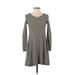 Hi-Line Casual Dress: Black Stripes Dresses - Women's Size X-Small