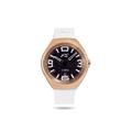 Szanto Icon Frank Stephenson Cosmos Watches Blue Dial White Strap Rose Gold One Size IC-FS-9005