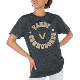 Women's Gameday Couture Charcoal Vanderbilt Commodores Victory Lap Leopard Standard Fit T-Shirt