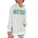 Women's Gameday Couture White North Texas Mean Green Home Team Advantage Leopard Print Oversized Side-Slit Pullover Hoodie