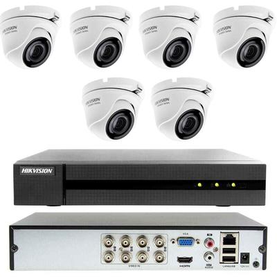 Hikvision - cloud-videoüberwachungsset dvr 8 kanäle 6 kameras 4MP ahd 500GB