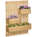 Jardinière murale treillis - dim. 60L x 16l x 80H cm - sapin pré-huilé