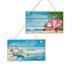 Beach is Calling Take Time Coastal Plaques Christmas Holiday Ornaments Set of 2 - Multi