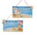 Saltwater and Flip Flops Coastal Plaques Christmas Holiday Ornaments Set of 2 - Multi