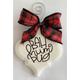 Bah Humbug Christmas Holiday Buffalo Plaid Holiday Ornament Porcelain - White,Black,Red