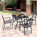 AECOJOY Outdoor Patio Dining Chairs, Stackable Arm Chairs(Set of 4)