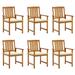 vidaXL Patio Chairs Outdoor Patio Dining Chair with Cushions Solid Wood Acacia