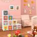 Costway 12-Cube Kids Wardrobe Baby Dresser Bedroom Armoire Clothes