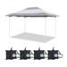 Z-Shade 14 x 10 Ft Outdoor Canopy and Wrap-Around Leg Weight Bags, Gray & White - 54