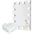 Vanity Lights for Mirror DIY Hollywood Lighted Makeup Vanity Mirror Dimmable Lights Stick on LED Mirror Light Kit for Vanity Set Plug in Makeup Light for Bathroom Wall Mirror