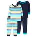 Little Star Organic Baby & Toddler Boy 4 Pc True Brights Long Sleeve Shirt & Pants Snug Fit Pajamas Size 9 Months - 5T