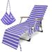 Beach Chair Towel Chaise Lounge Cover with Pockets Pool Chair Towel for Outdoor Patio Garden