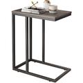 KOVOME Snack Side Table, C Shaped End Table For Sofa Couch & Bed.White Wood in Gray/Black | 23.2 H x 18.9 W x 11.8 D in | Wayfair B07HCBR1Y1.1Gray