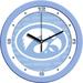 Sun Time NCAA Baby Blue 9.63" Wall Clock Glass/Plastic in Blue/White | 11.5 H x 11.5 W x 1.5 D in | Wayfair ST-CO3-IAH-BWCLOCK