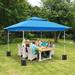 Arlopu 12 x12 Pop Up Canopy Tent Outdoor Straight Leg Canopy Tent One Person Instant Folding Shelter 144 sq.ft Sun Shade Adjustable Height