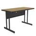 Inbox Zero High-Pressure Office Work Station Desk Wood/Metal in Brown/Gray | 29" H x 60" W x 30" D | Wayfair 6F2A3753D6644AD6A34ABEE57EC61DDE