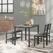 Trent Austin Design® Kennett 4 - Person Dining Set Wood/Metal in Black | 29.53"H x 43.31"L x 27.4"W | Wayfair BFA4881E536E429896C686CEE74C3460